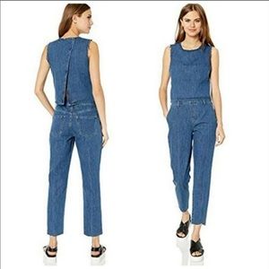 Ella Moss Women's Blue Split Back Jumpsuit Denim